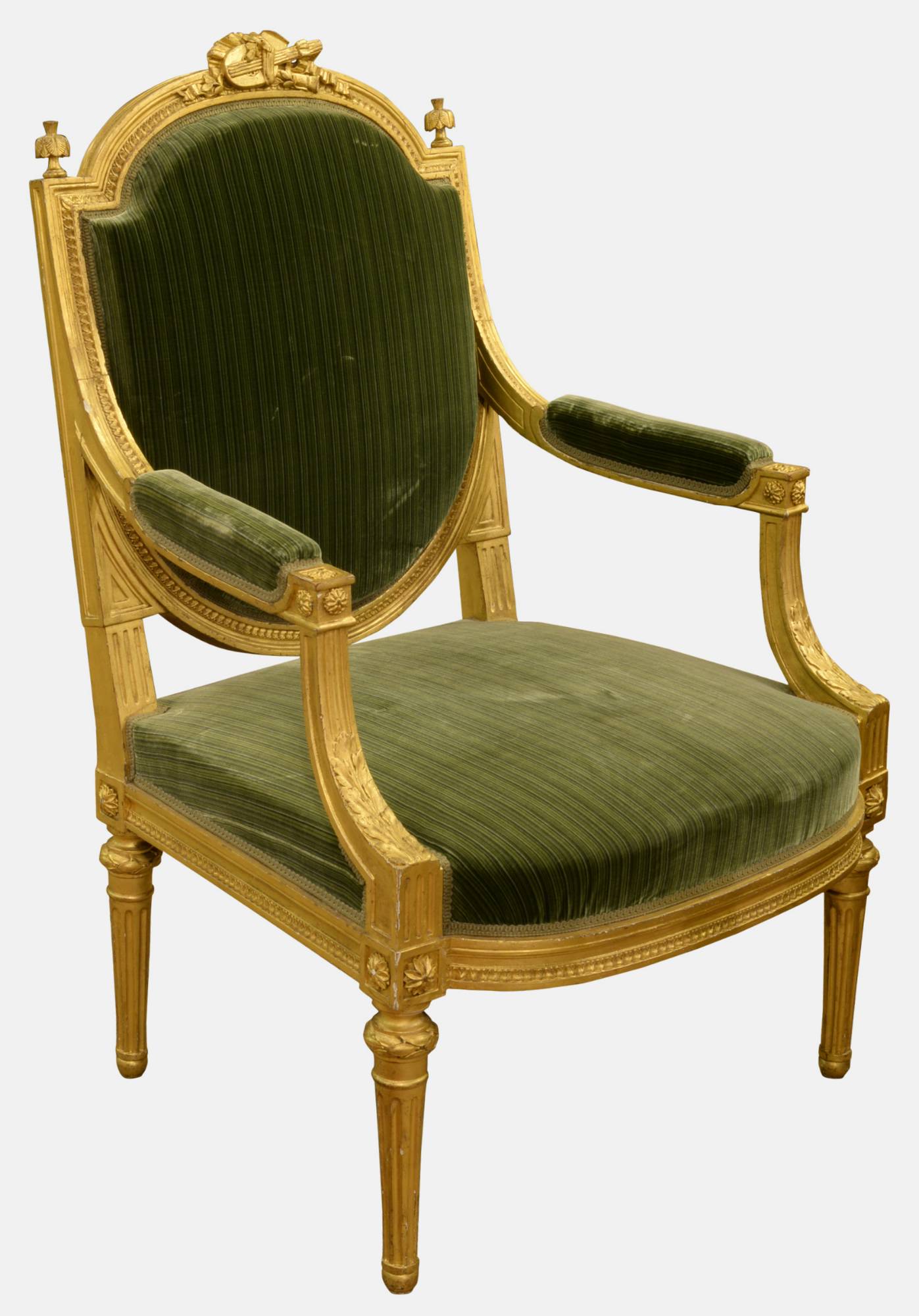 19th Century Louis XVI Style Fauteuil Chair B3248 / LA33023
